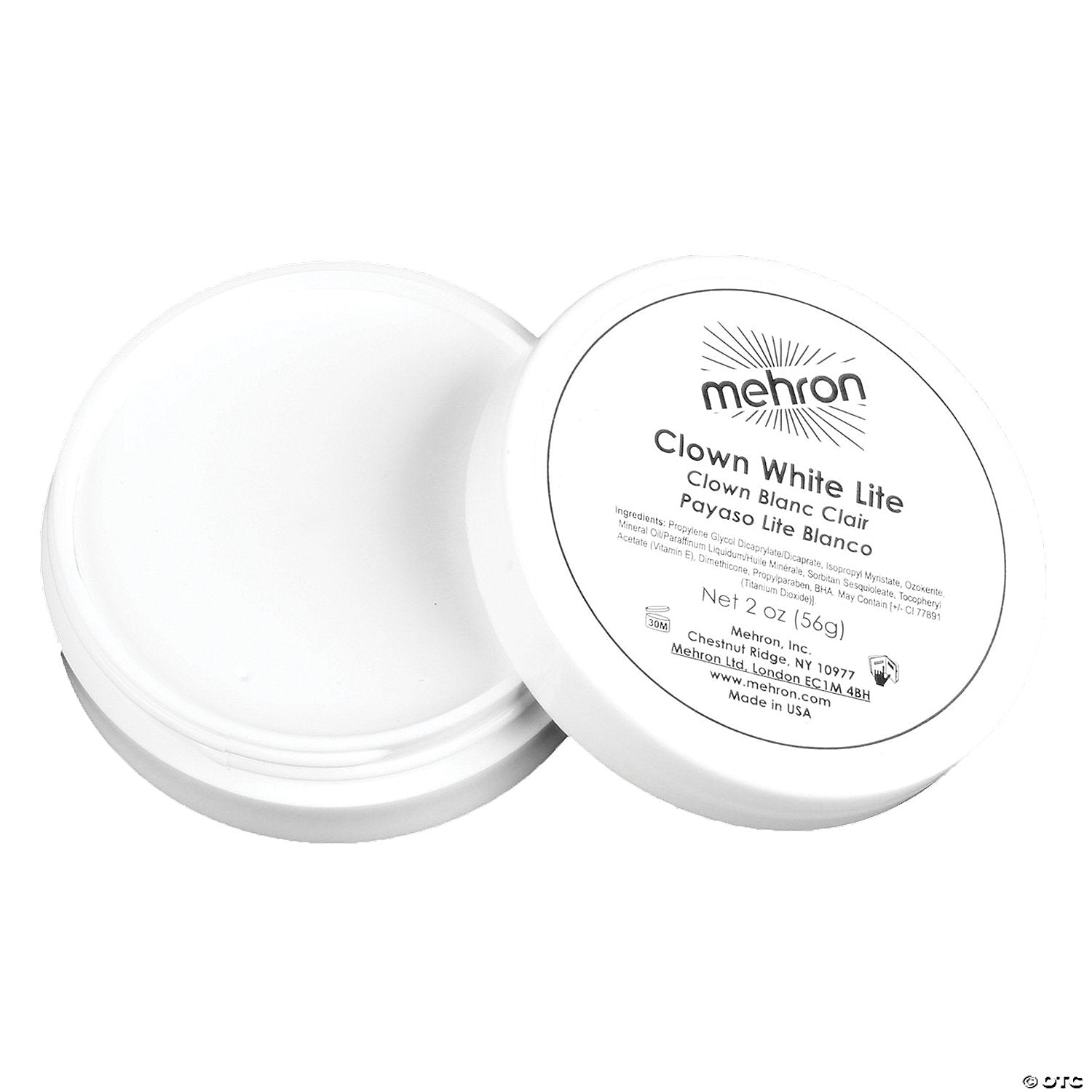 mehron clown white lite makeup~dd12