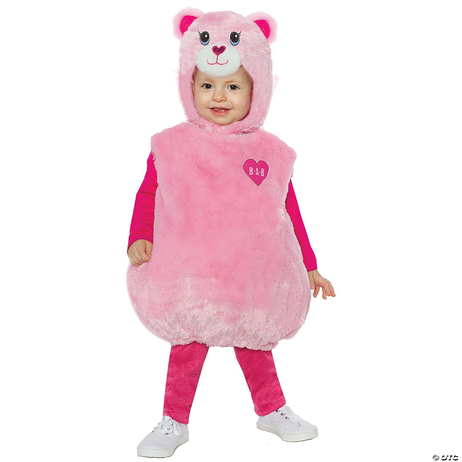 build a bear pink cuddles teddy belly baby 18 24m~ur27604md