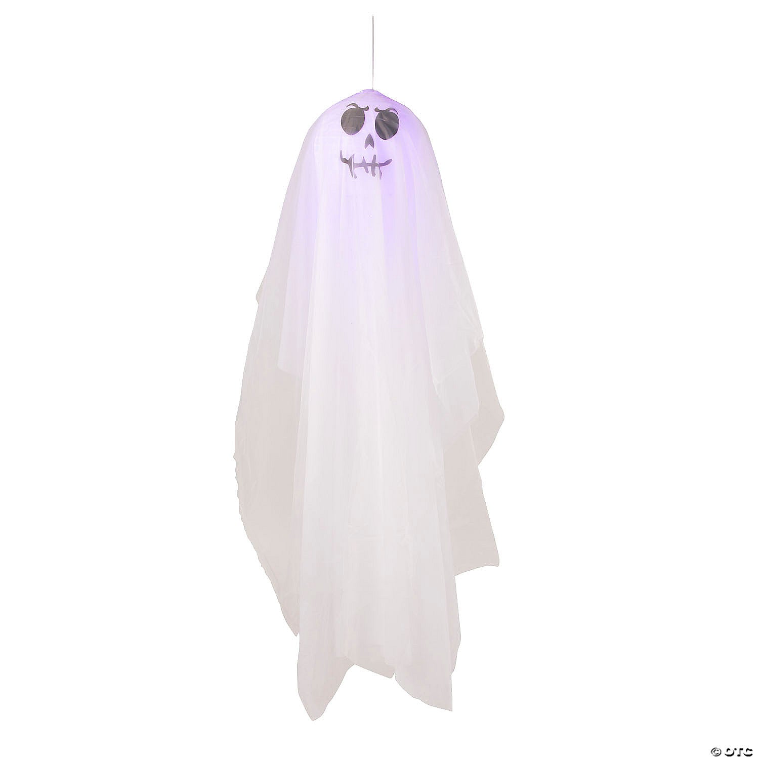 4  white light up smiling ghost hanging halloween decoration~atc00113-a01