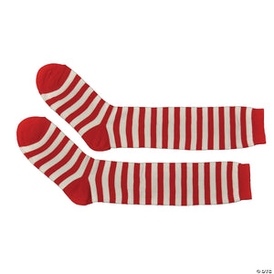 red and white striped socks~bb92