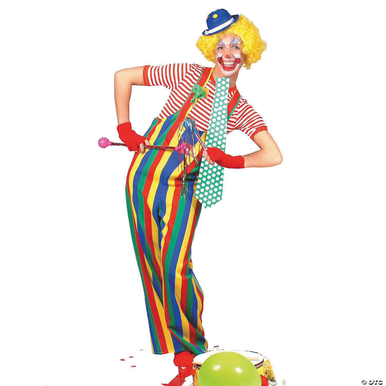 men s striped overalls clown costume   large~ff760658