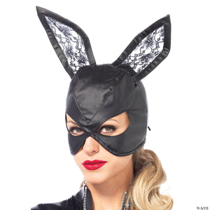 faux leather bunny mask~ua2745bk