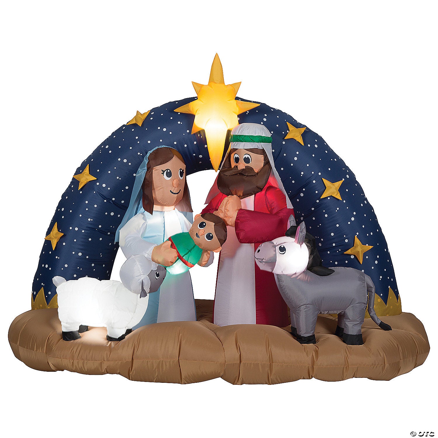 airblown& 174  snowy night nativity scene 78  inflatable christmas outdoor yard decor~ss882520g