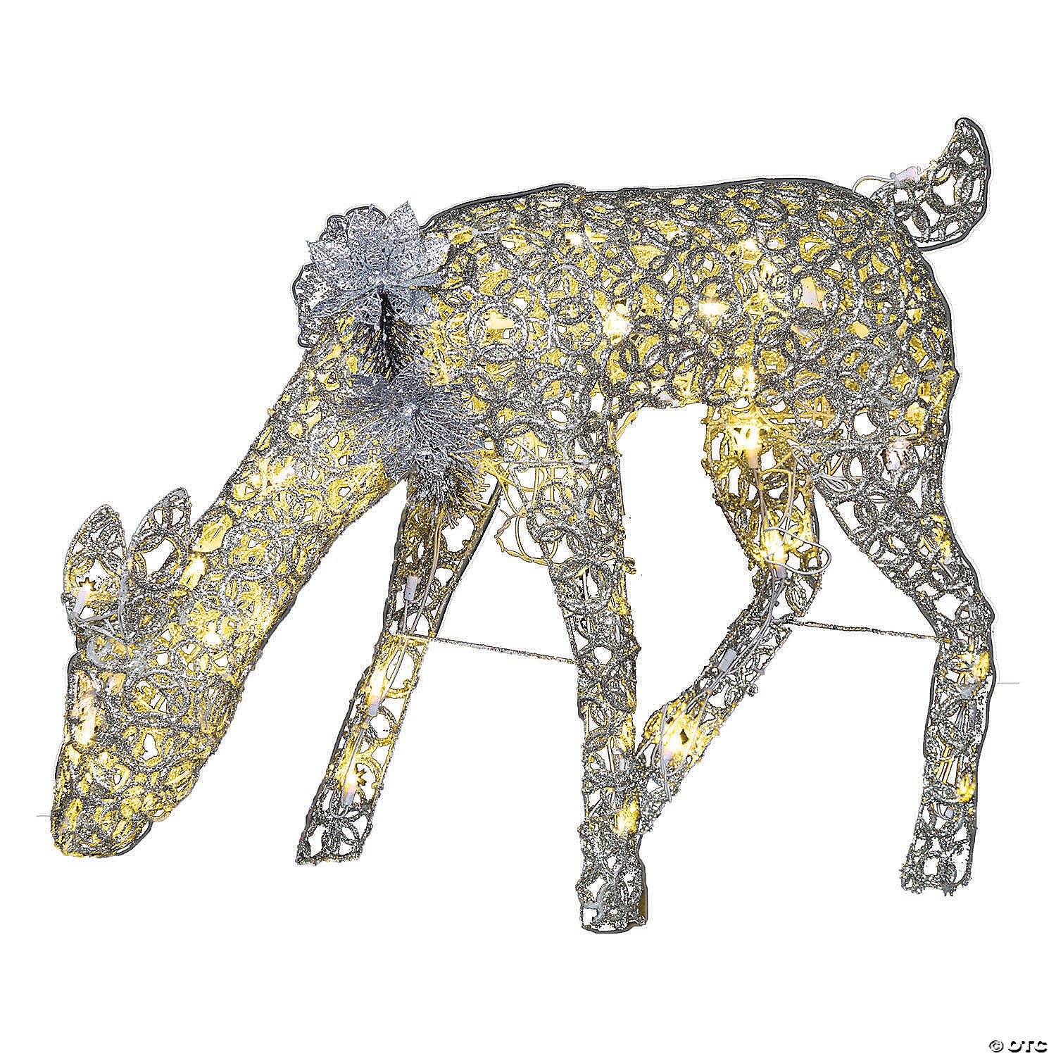 light up led doe with sparkle rings outdoor decoration~ss112373g