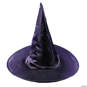 adults black taffeta witch hat~fw9109