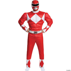 men s classic muscle mighty morphin power ranger red ranger & 8211  large~dg79729d-a02