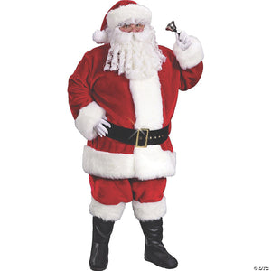 men s plus size plush crimson santa suit costume   2xl~fw7543