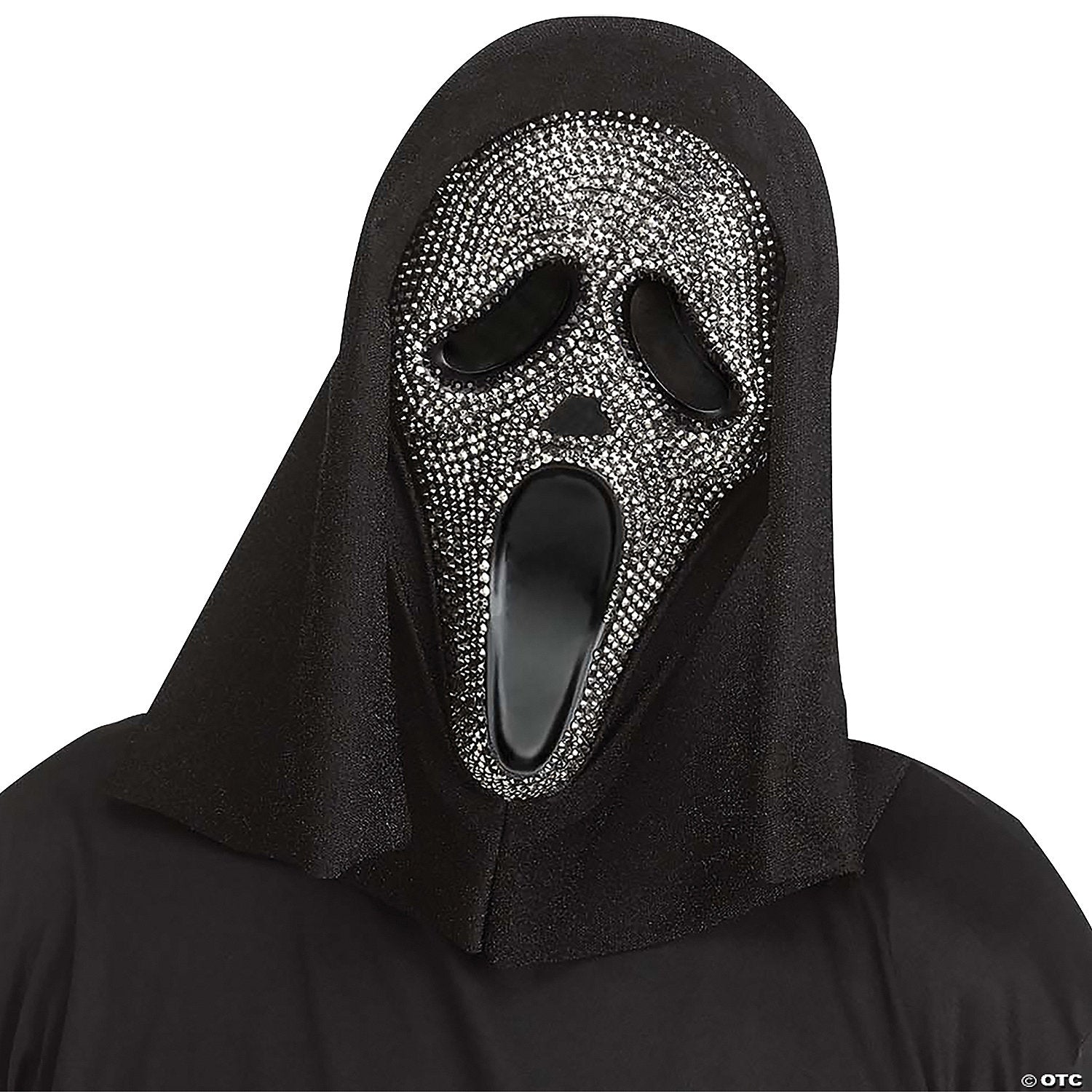 adults scream ghostface mask with crystal stones~fw93558c