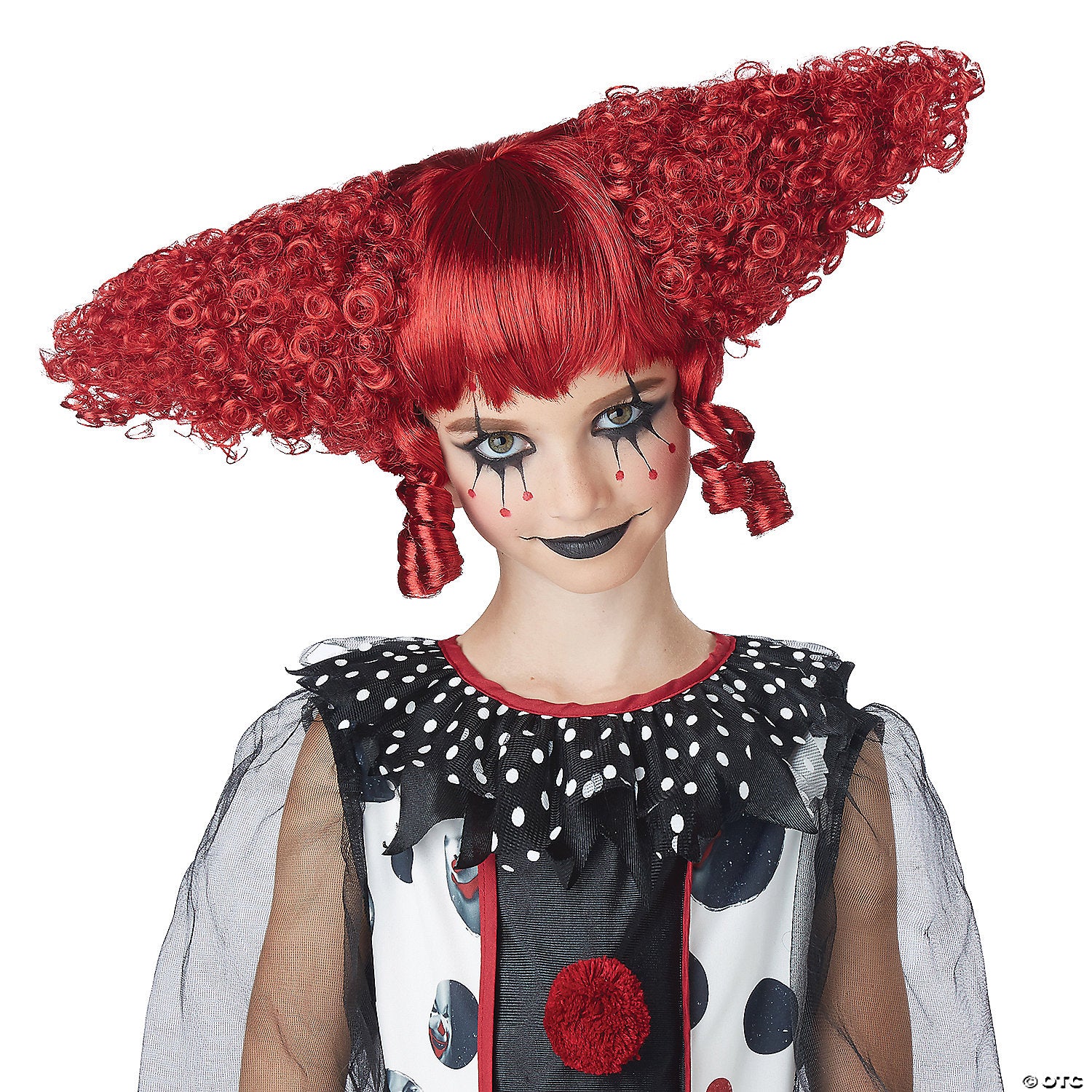 adults red creepy clown wig~cc70933