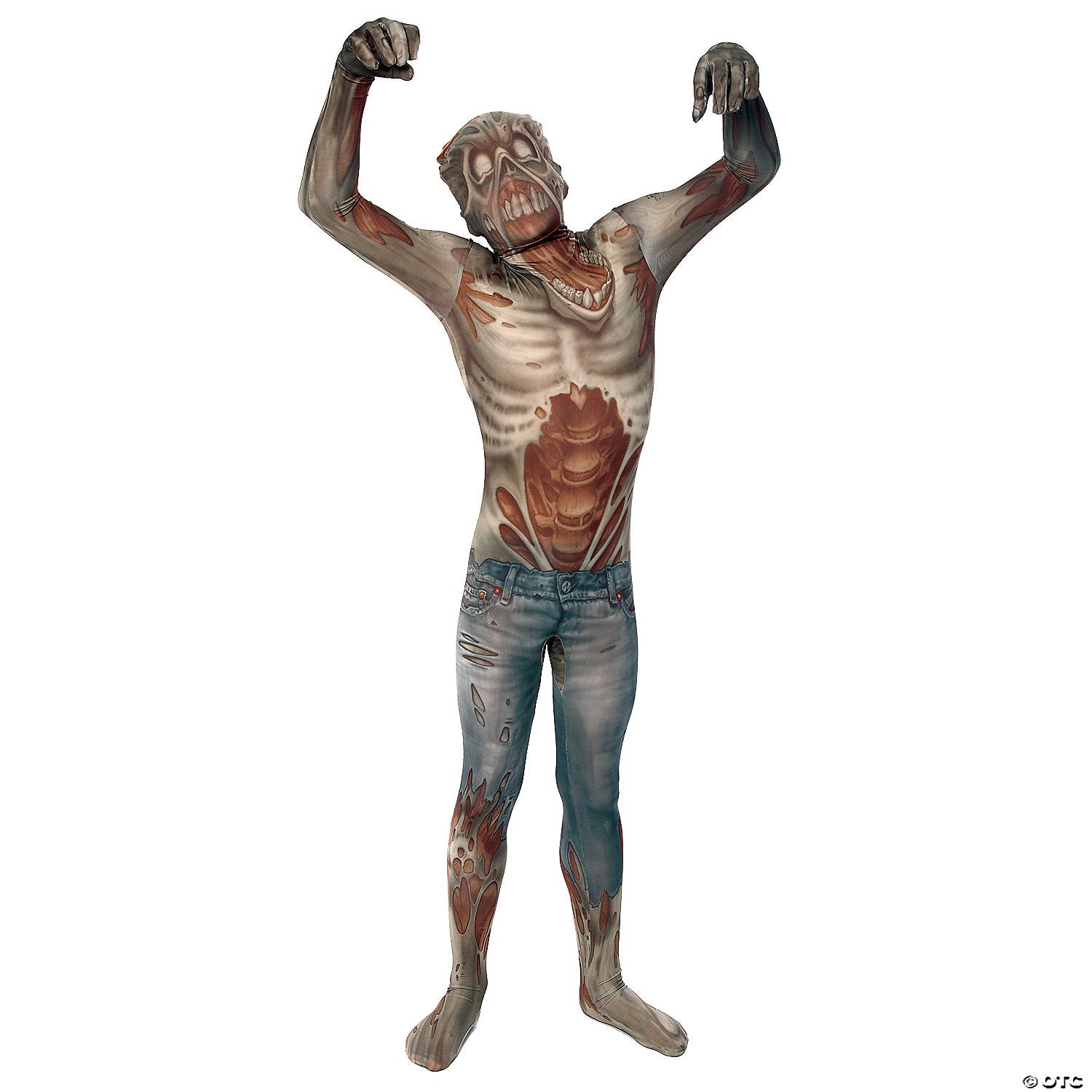 men s zombie morphsuit ex large 46 48~mh05575