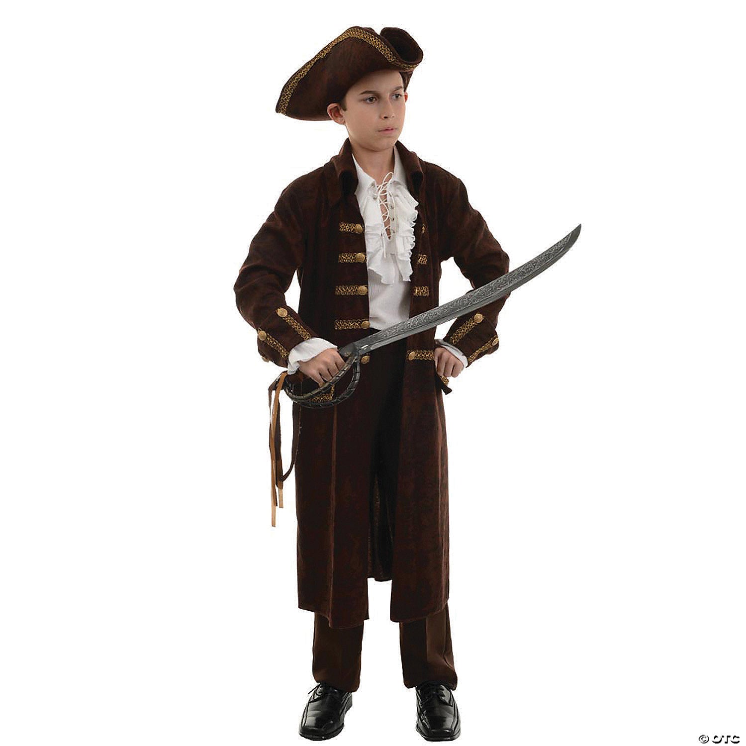 boy s brown pirate captain costume   medium~ur26300md