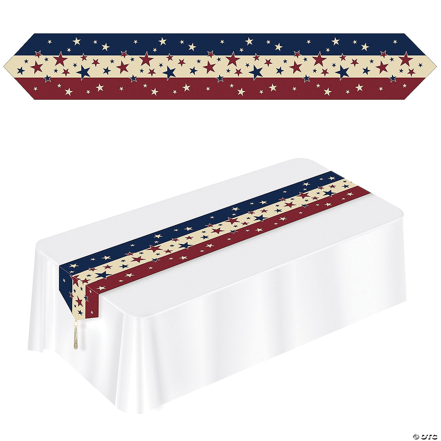 printed americana table runner~bg54965