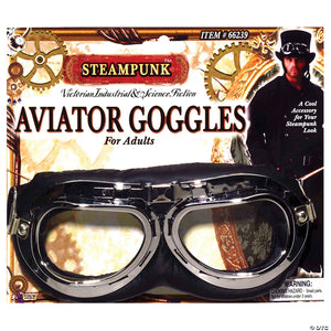 adult steampunk aviator goggles~fm66239