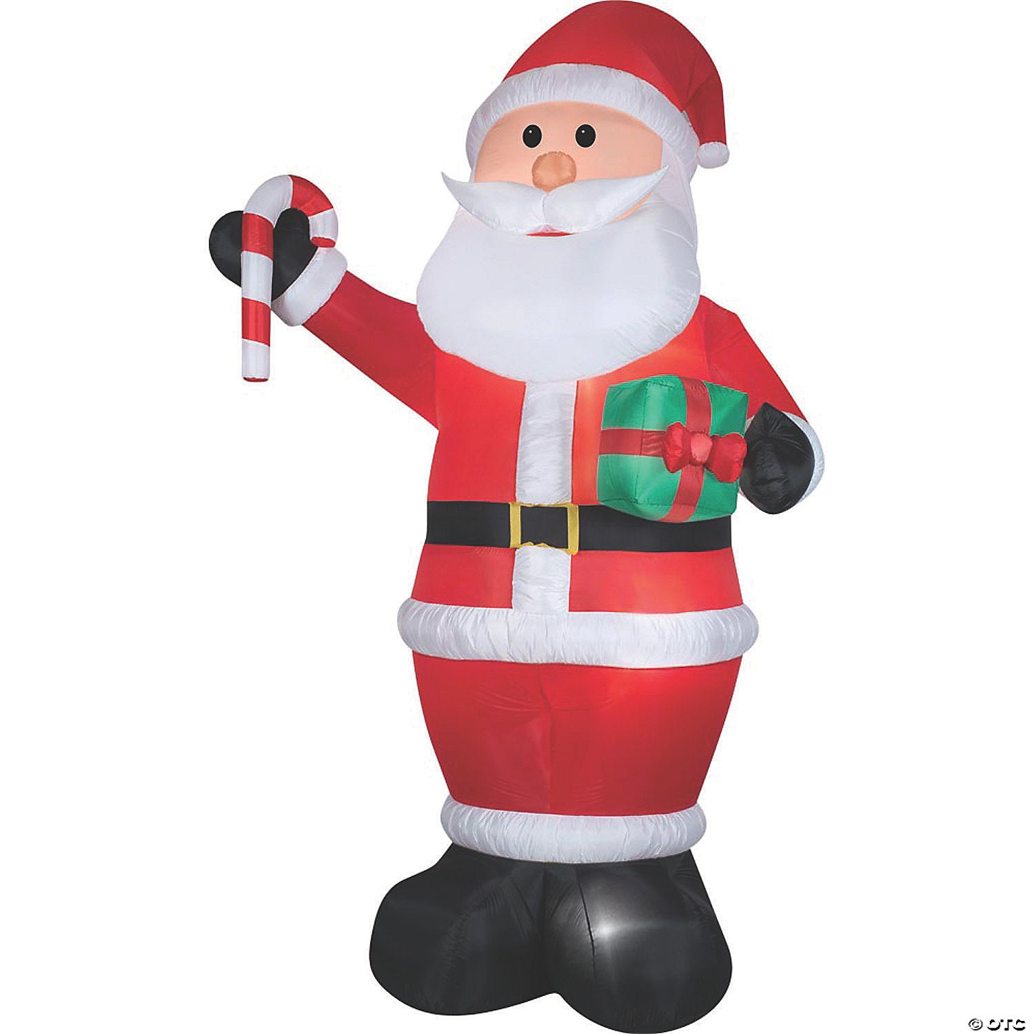 144  blow up inflatable santa with gift & candy cane outdoor yard decoration~ss36715g