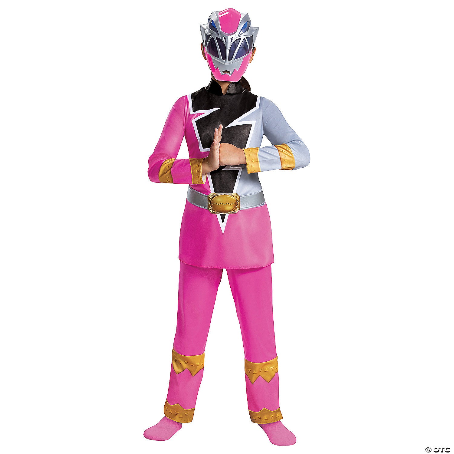 girl s deluxe mighty morphin power rangers pink ranger dino fury costume   large~dg115909g-a02