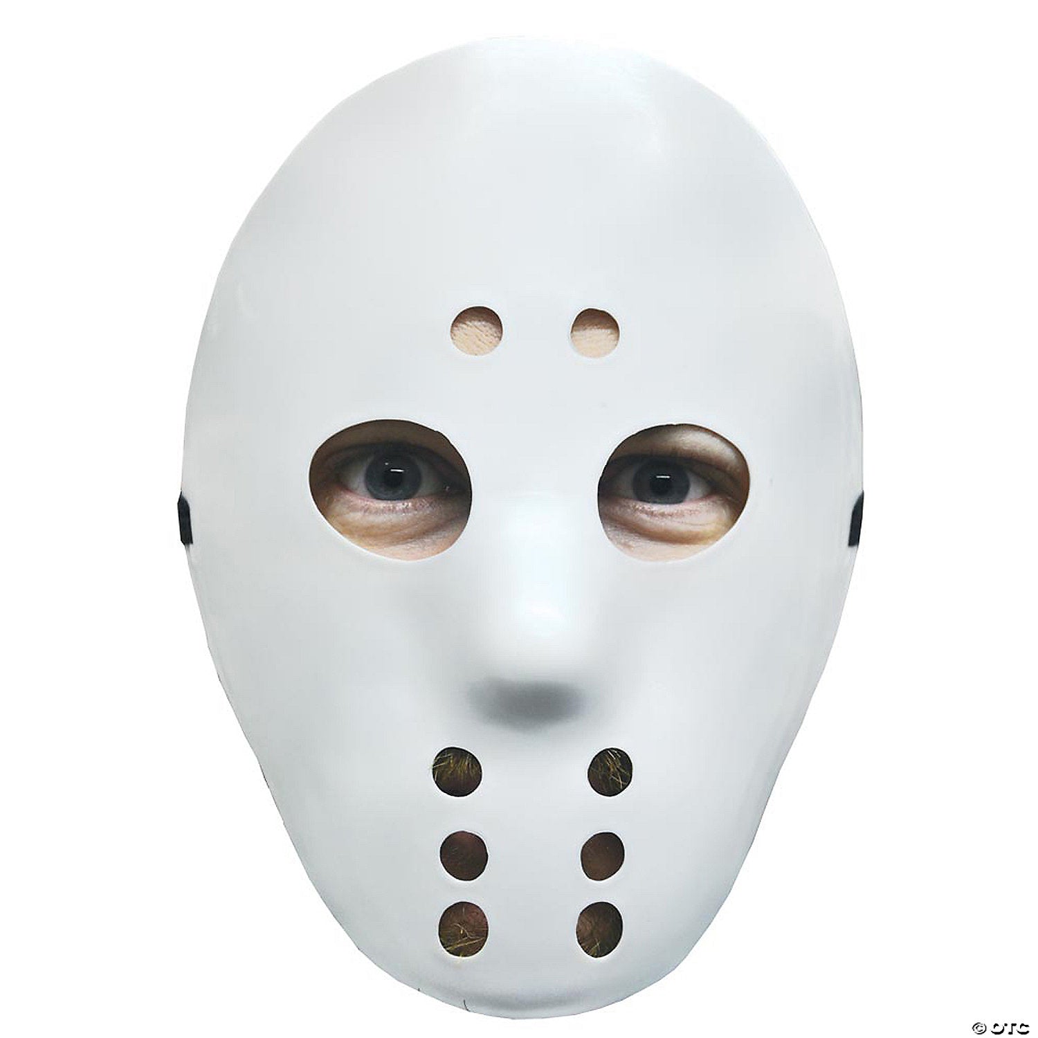 adults white plastic hockey mask~10557