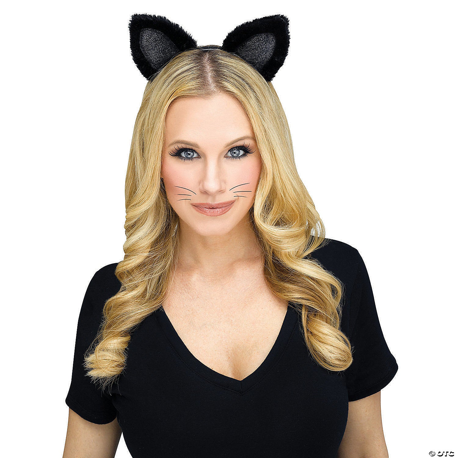 adults black cat headband~fw93099cbk