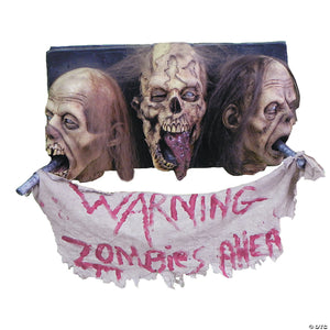 3 faced zombie wall plaque halloween decoration~ta610