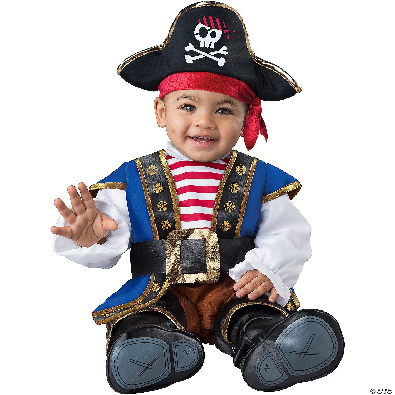 baby deluxe multicolored polyester pirate halloween costume   medium 12 18 months~fwck4549m