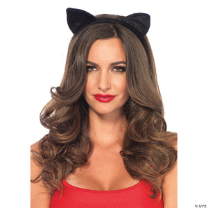 velvet cat ears headband~uaa2783