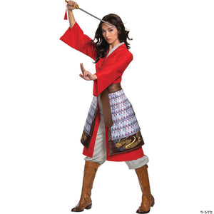 women s deluxe mulan hero red dress costume   extra large~dg79493e