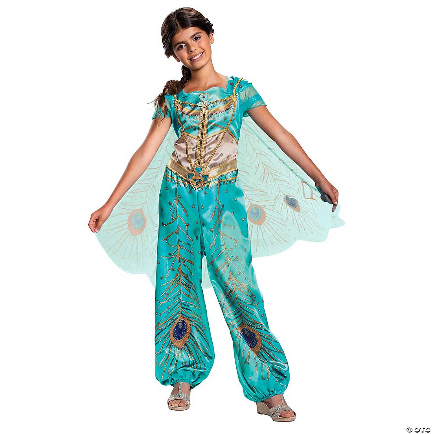 girl s classic aladdin& 8482  live action teal jasmine costume   extra small~dg22430l