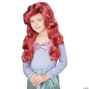 girl s red long mermaid wig~cc70698rd