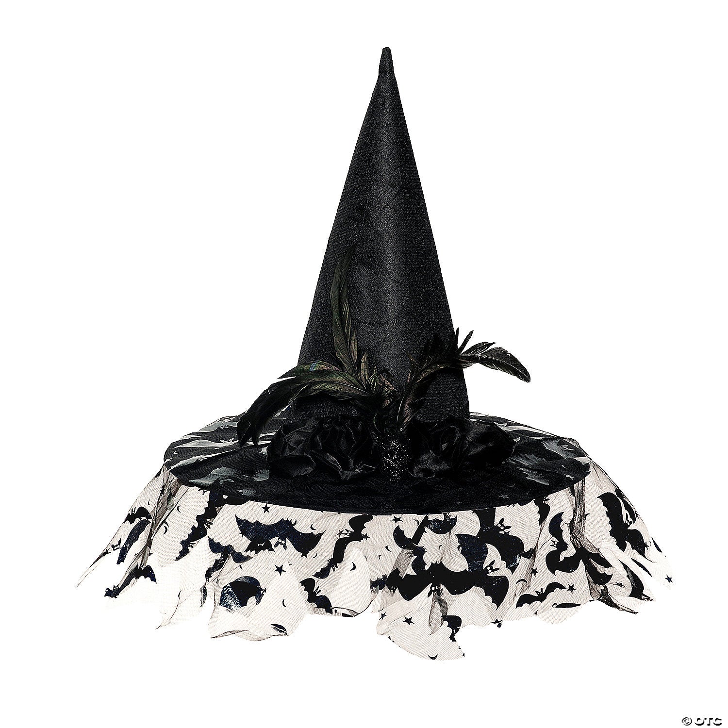 adults deluxe black witch hat with veil~ur30788os