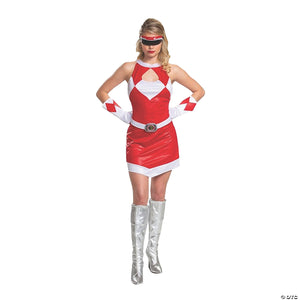 women s deluxe mighty morphin red ranger costume   large~dg104879e