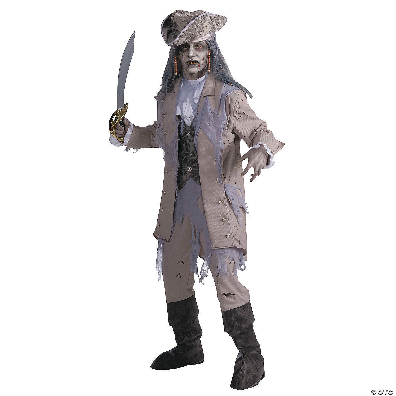 men s zombie pirate costume   standard~fm66340