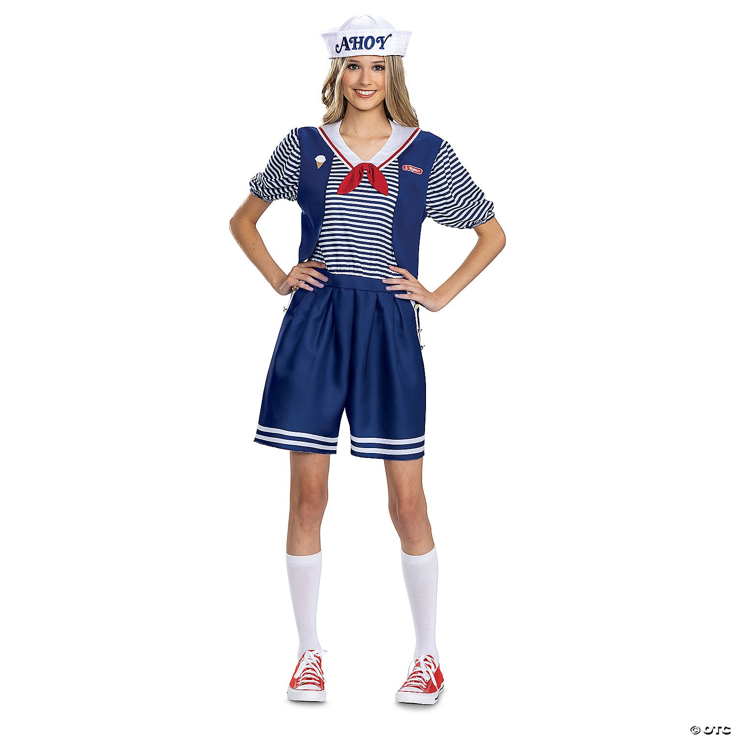 women s deluxe stranger things& 8482  robin scoops ahoy costume   large 12 14~dg123699e