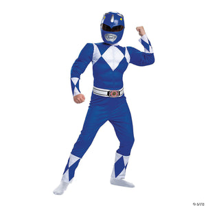 boy s classic muscle mighty morphin blue ranger costume   small~dg103209l