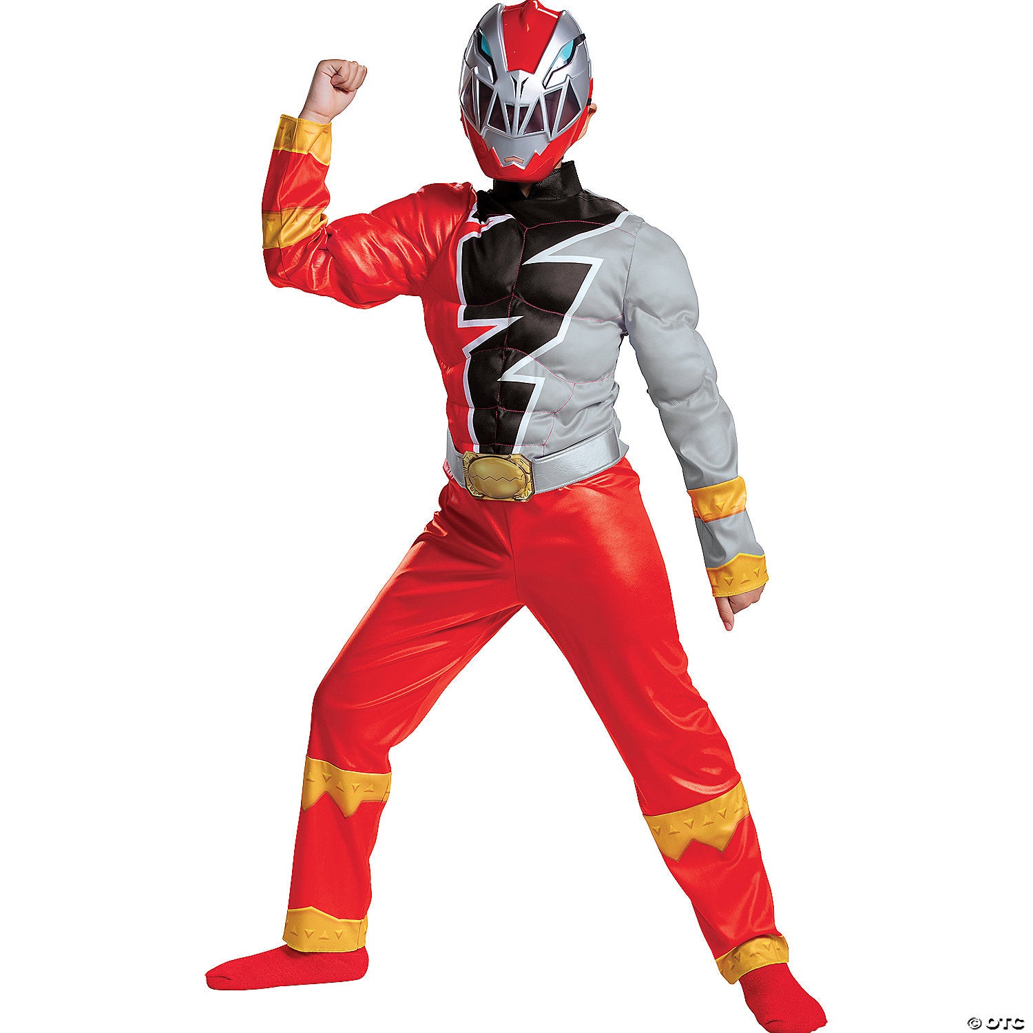 Boy's Muscle Mighty Morphin Power Rangers™ Red Ranger Dino Fury Costume - 4-6