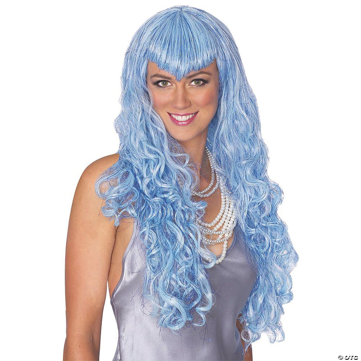 adults blue mermaid wig~mr177222