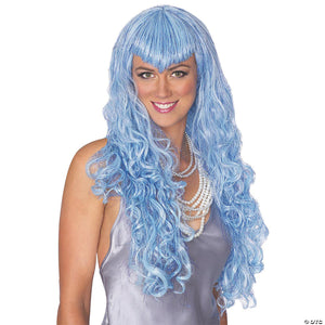 adults blue mermaid wig~mr177222