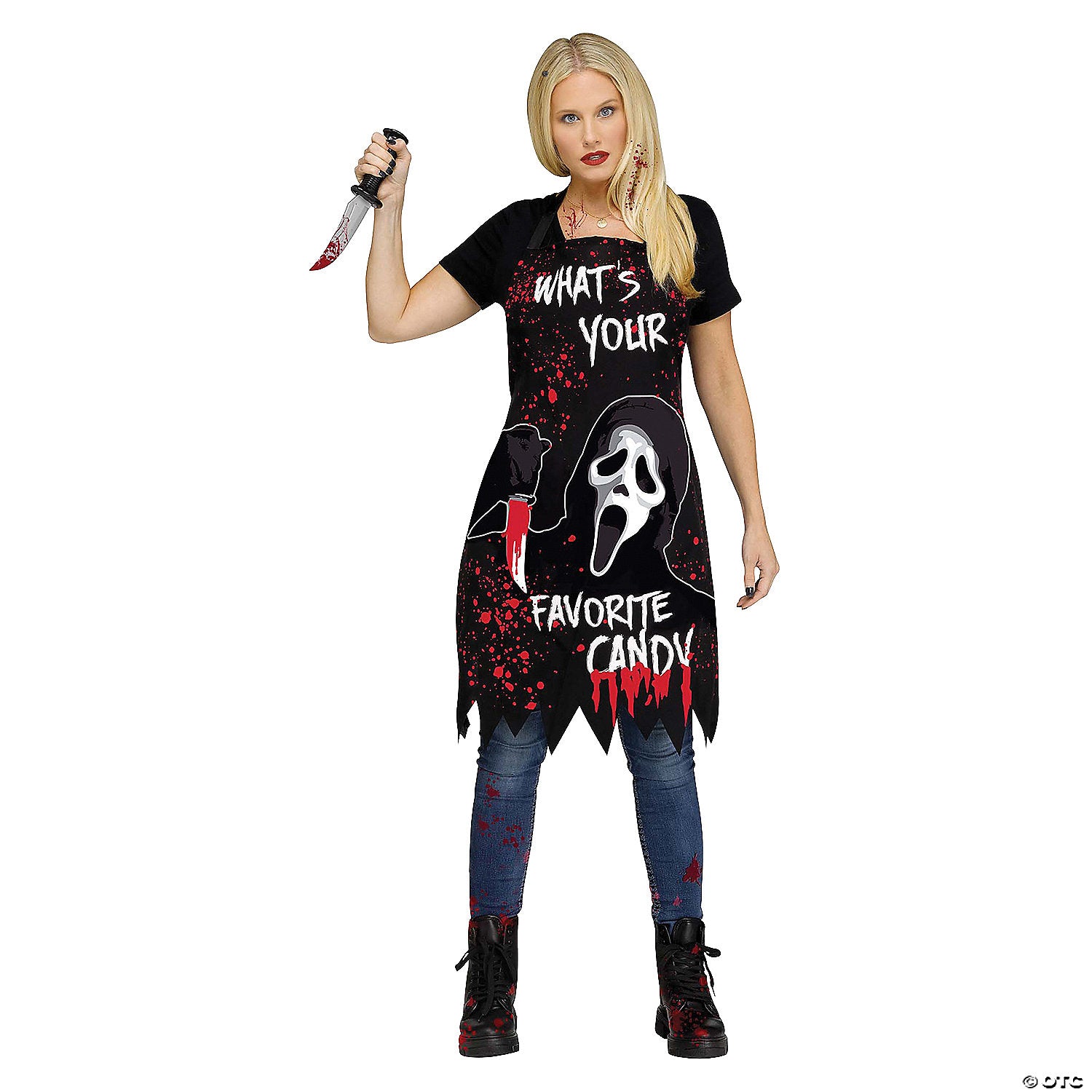 adults scream& 8482  ghostface horror apron costume accessory~fw96907gf