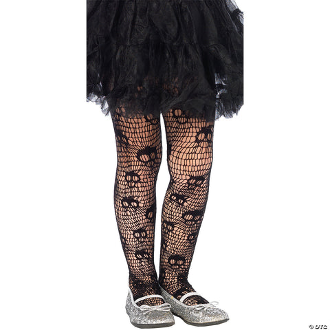 Women's Skull Striped Net Tights