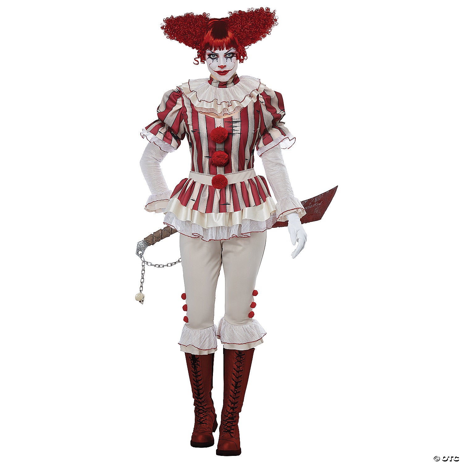 Women's Fiendish Clown Costume Small 6-8