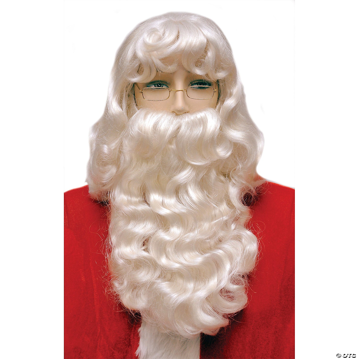 super deluxe santa wig and beard set~lw67wt