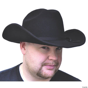 adults black felt cowboy hat   small~ga09sm