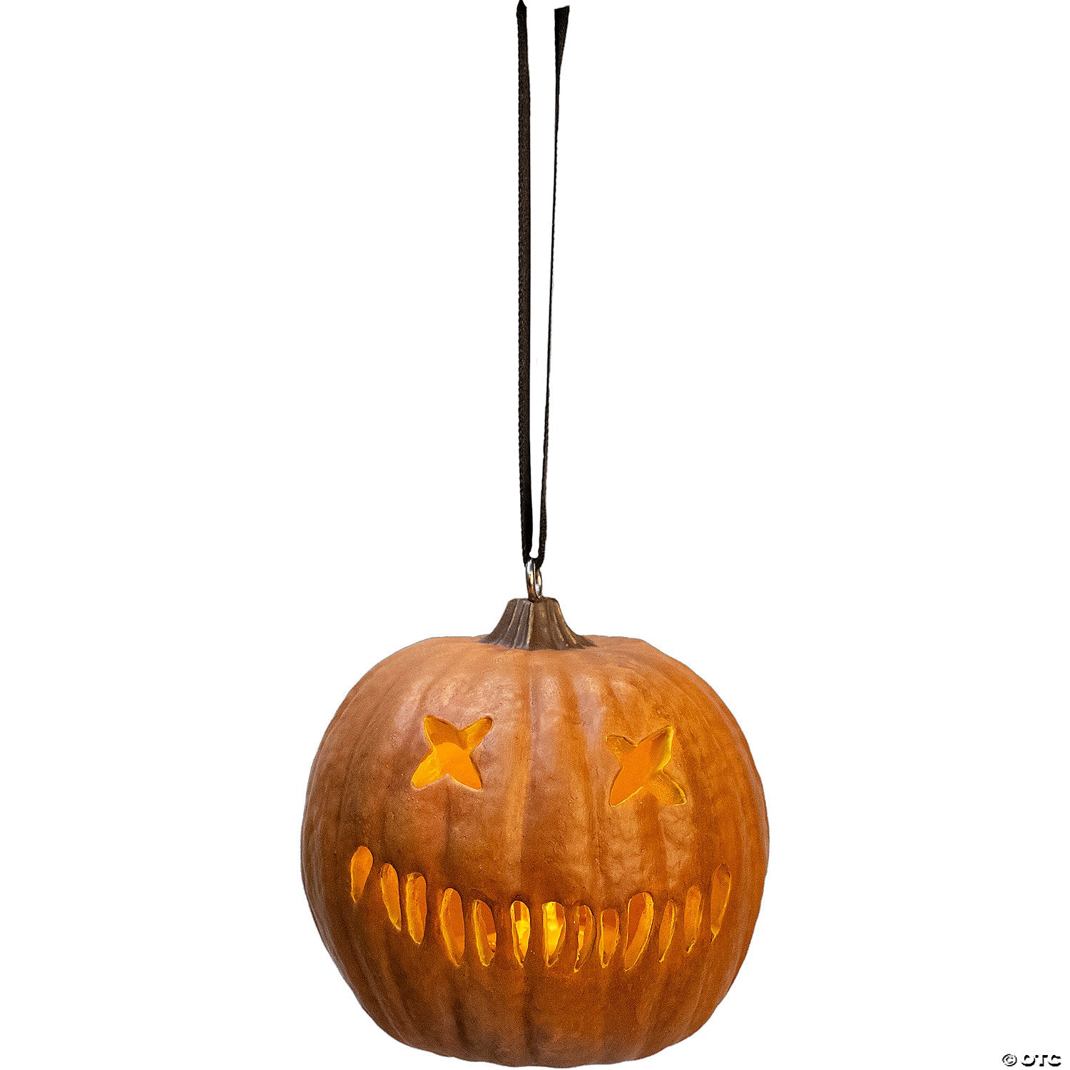 holiday horrors trick & 8217 r treat light up pumpkin full color collectible ornament~mattle116