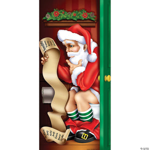 santa restroom door cover~bg20014