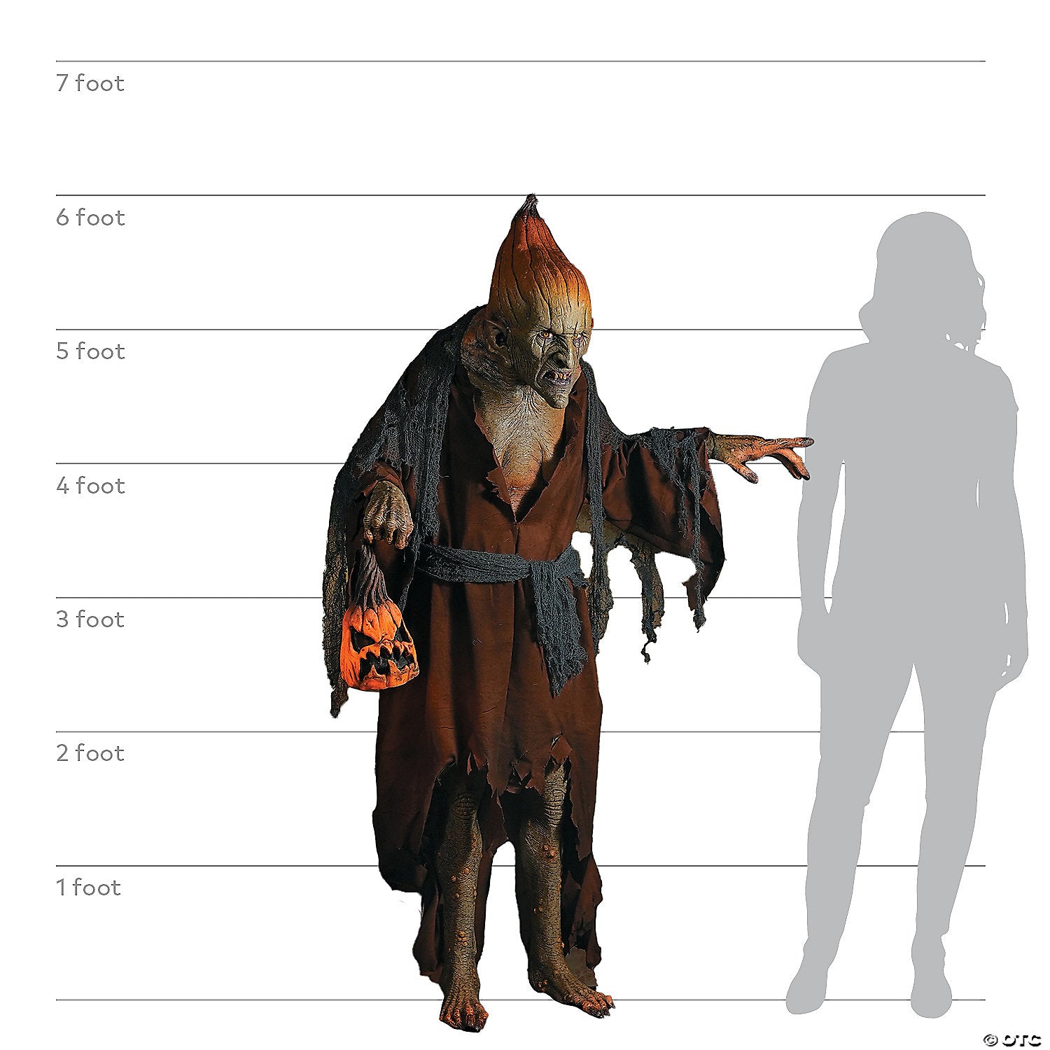 6 ft  pumpkin witch~du2947-a06