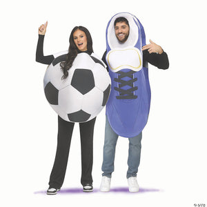 adults soccer ball & cleat couples costume   one size~fw137754