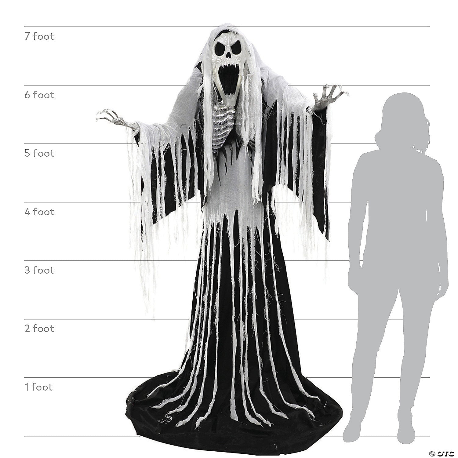 7  animated towering wailing soul halloween decoration~mr127084-a01