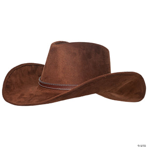 adults brown cowboy hat with hatband~ur30030bn