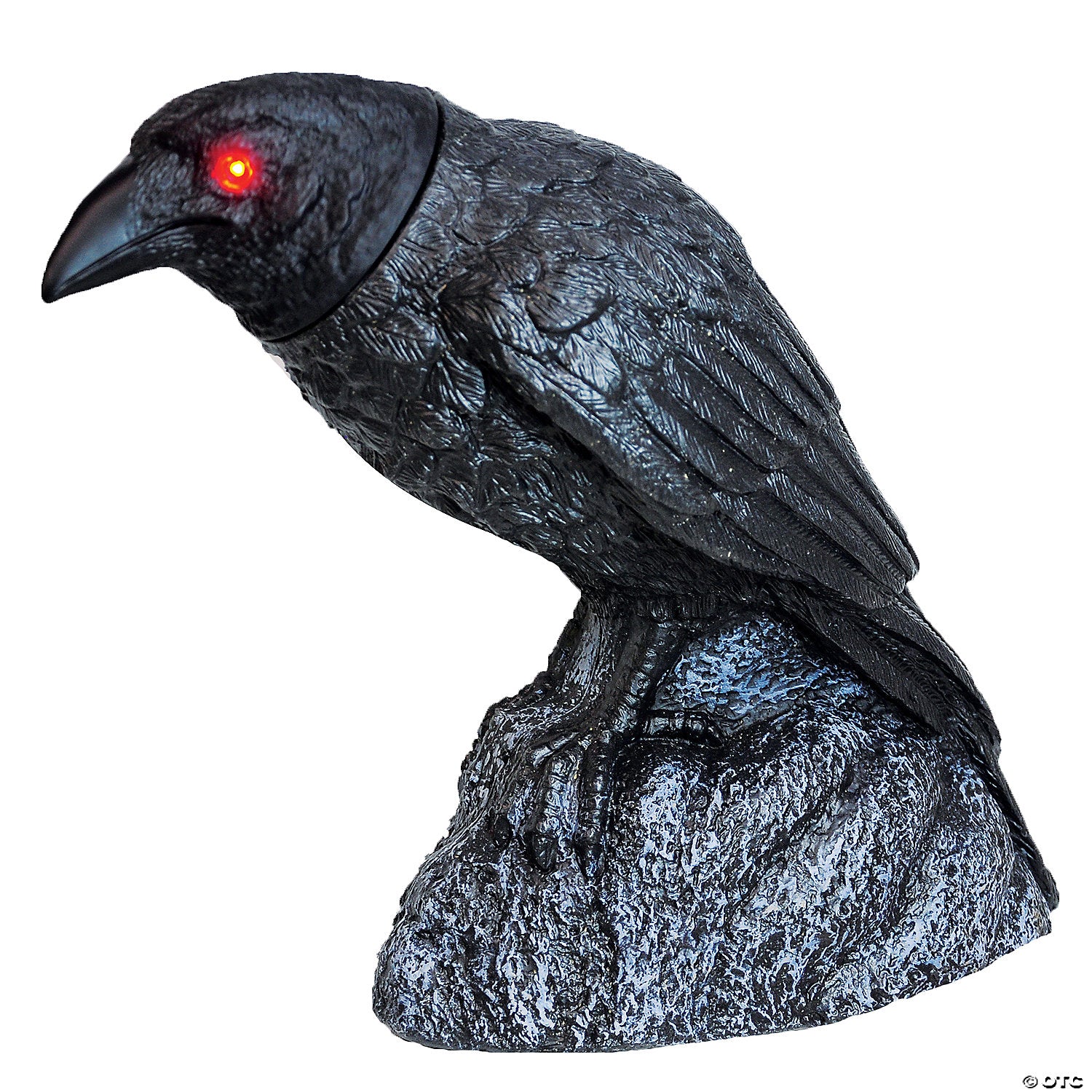 13  animated raven with turning head & sounds halloween decoration~mr122899-a01