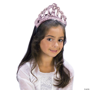 kids white sparkling sequin tiara~fw9195pw