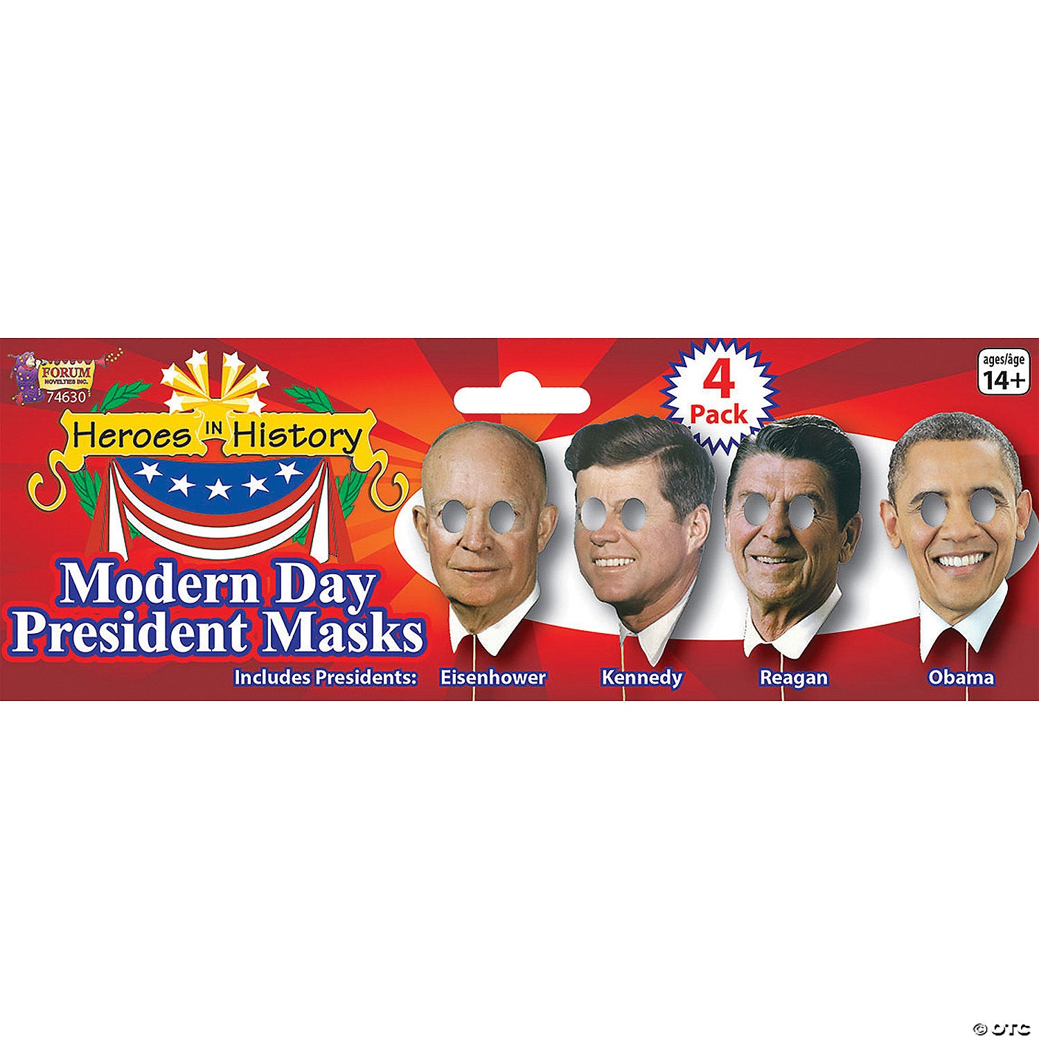 adults president face on a stick masks~fm74630