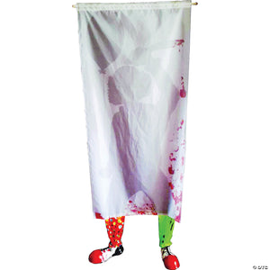 71  killer clown curtain with feet halloween decoration~ss72157